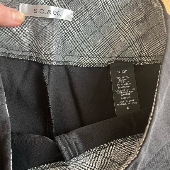 Pull on dress pants casual S.C. & Co navy blue women size 8 stretchy work office - Picture 7 of 7